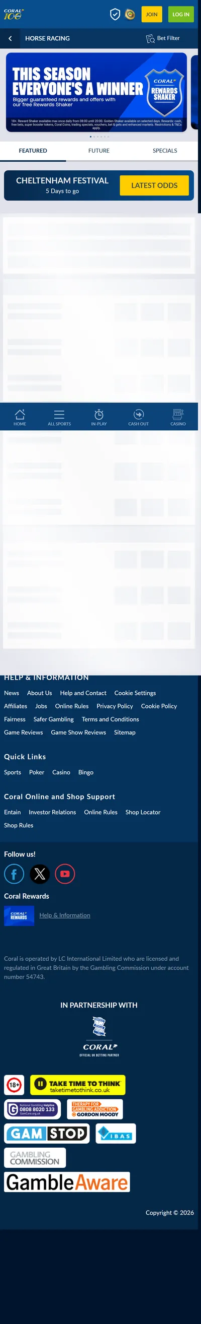 Coral — Racing (Logged Out)