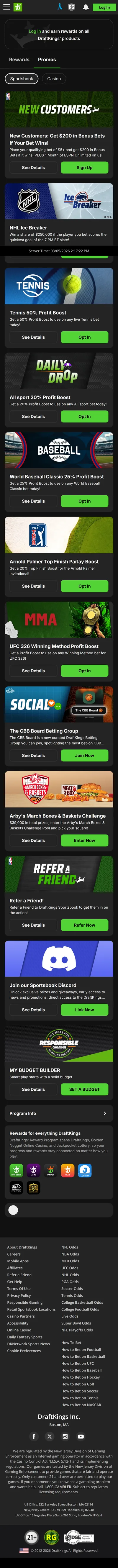 DraftKings — Homepage (2026-03-05)