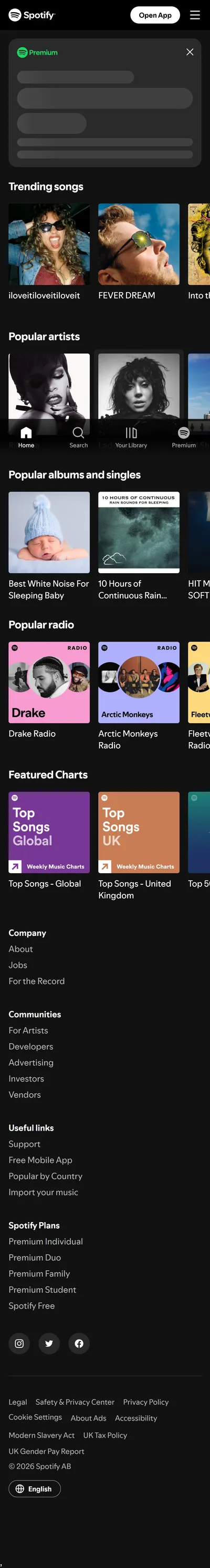 Spotify — Homepage (2026-03-05)