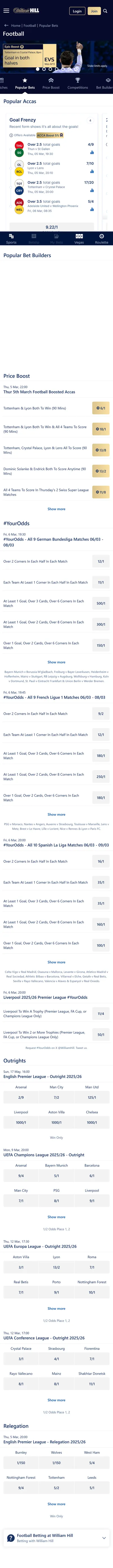 William Hill — Football (Logged Out)