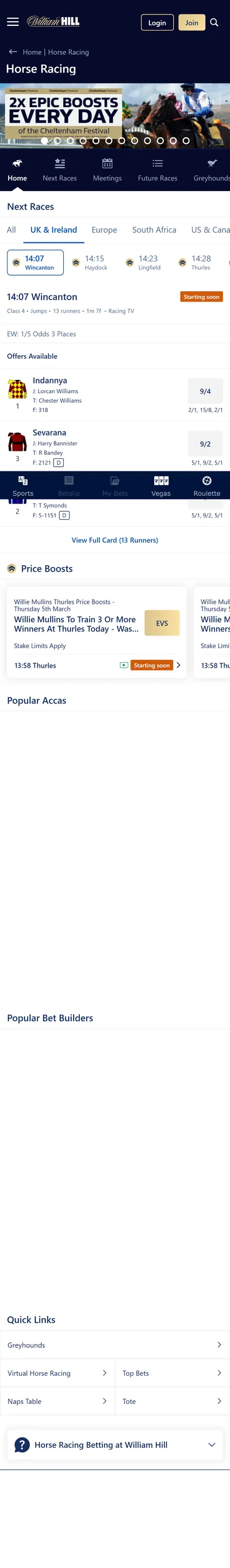 William Hill — Racing (Logged Out)