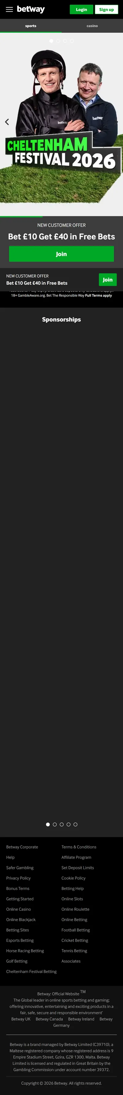 Betway — Homepage (2026-03-09)