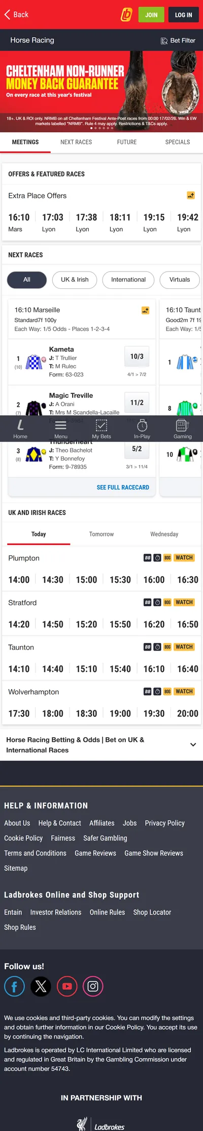 Ladbrokes — Racing (Logged Out)