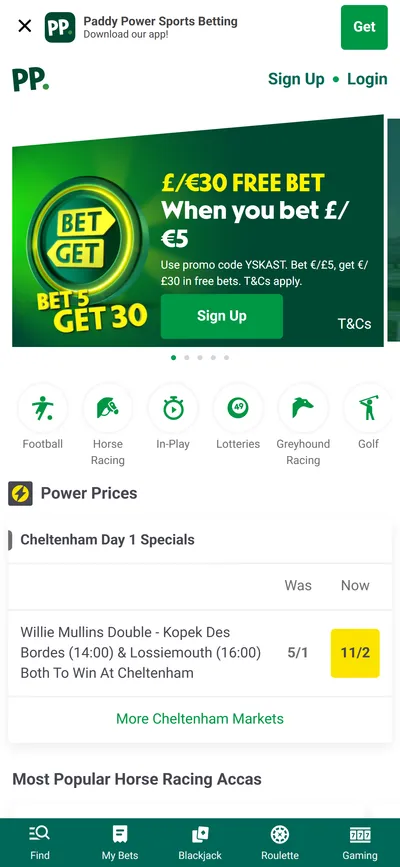 Paddy Power — Homepage (2026-03-09)