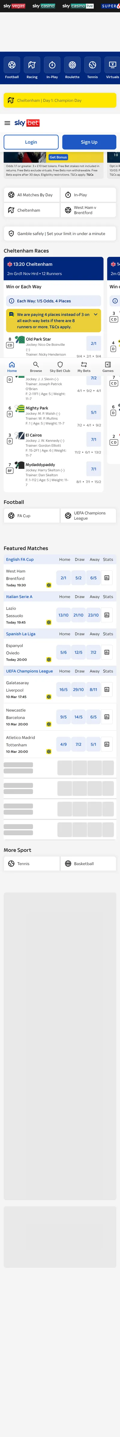 Sky Bet — Homepage (2026-03-09)