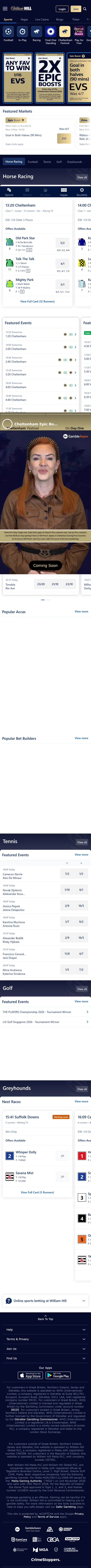 William Hill — Homepage (2026-03-09)