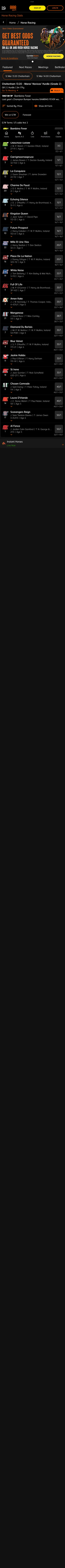 888sport — Racing (Logged Out)