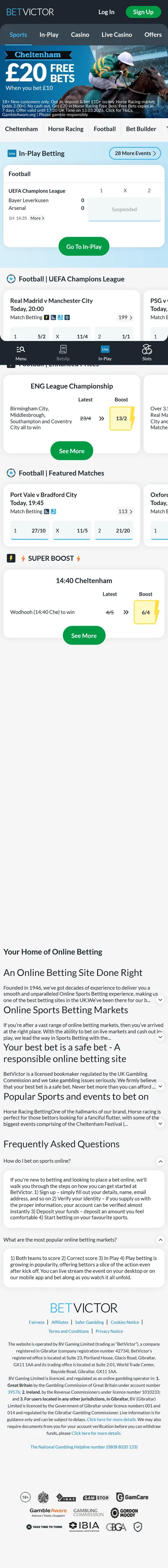 BetVictor — Homepage (2026-03-11)