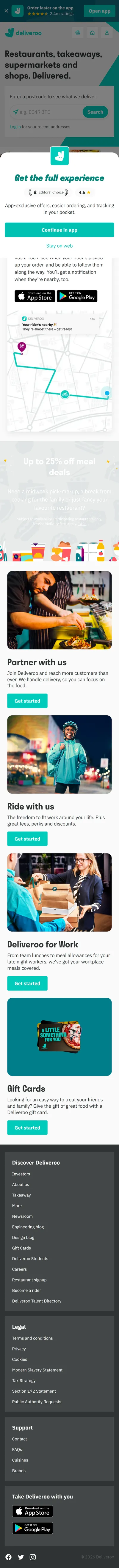 Deliveroo — Homepage (2026-03-11)