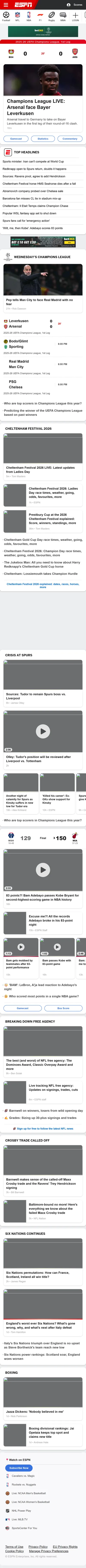 ESPN — Homepage (2026-03-11)