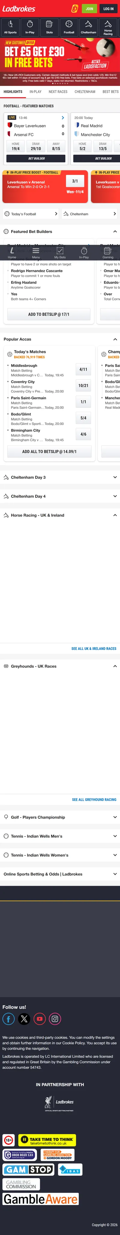 Ladbrokes — Homepage (2026-03-11)