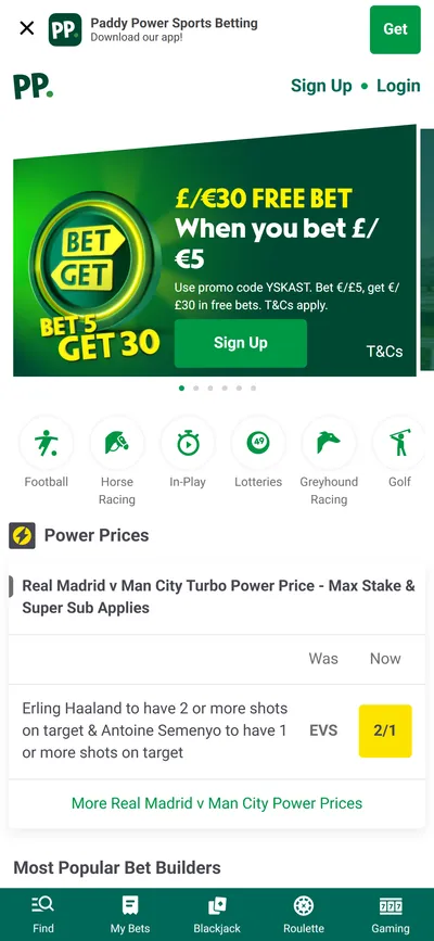 Paddy Power — Homepage (2026-03-11)