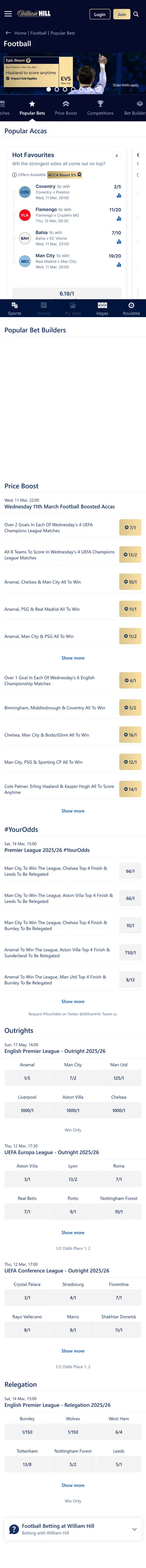 William Hill — Football (Logged Out)