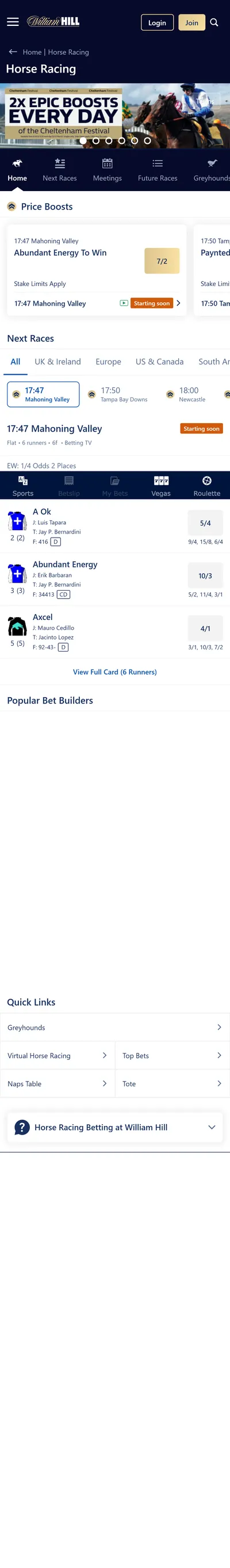 William Hill — Racing (Logged Out)