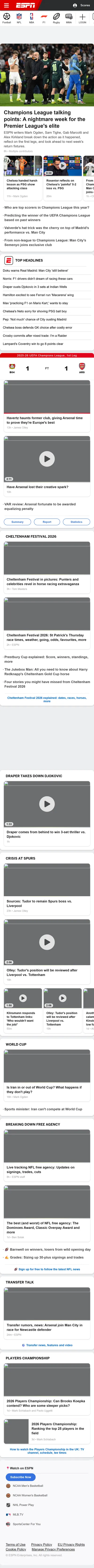 ESPN — Homepage (2026-03-12)