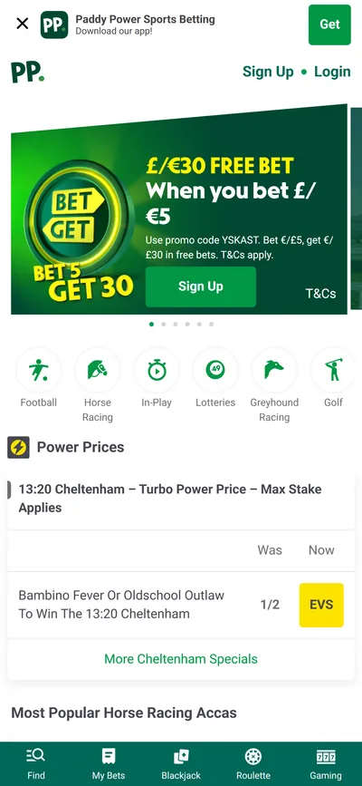 Paddy Power — Homepage (2026-03-12)