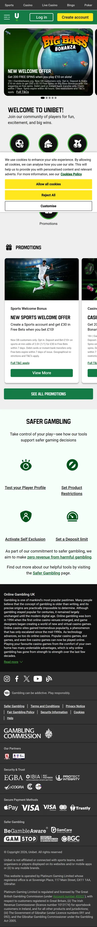 Unibet — Homepage (2026-03-12)