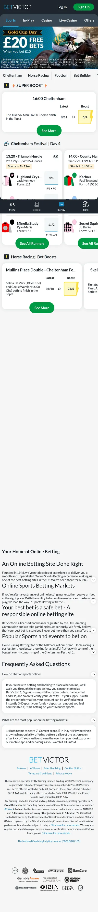 BetVictor — Homepage (2026-03-13)