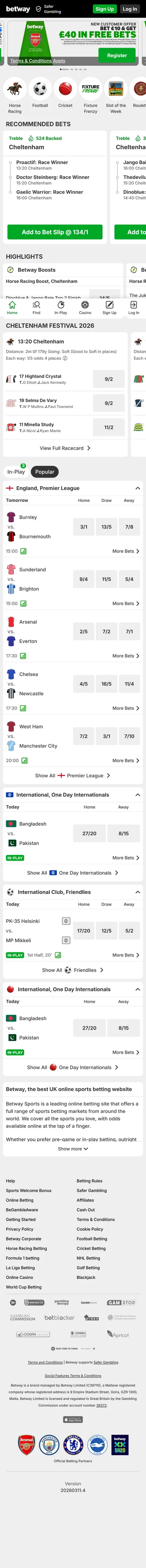 Betway — Football (Logged Out)