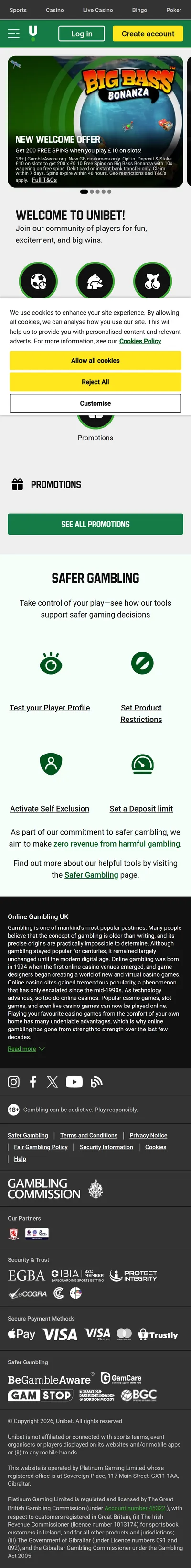 Unibet — Homepage (2026-03-13)