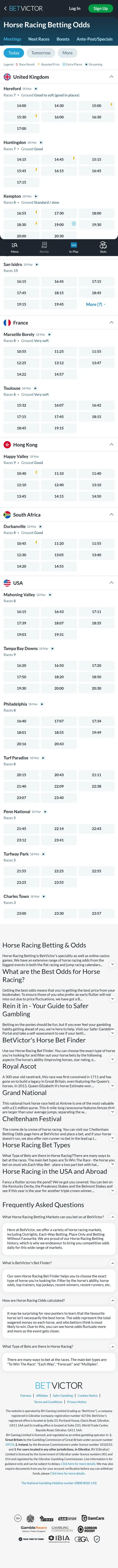 BetVictor — Racing (Logged Out)