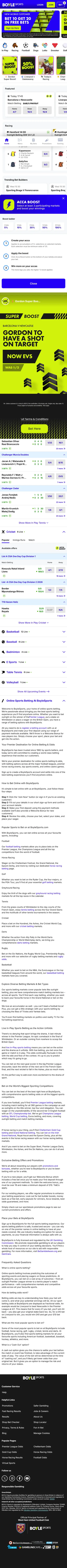 BoyleSports Homepage