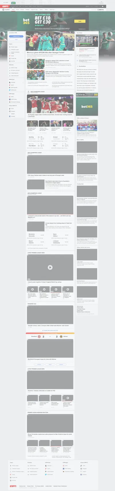 ESPN — Football (Logged Out)