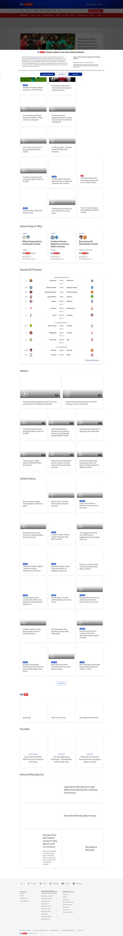 Sky Sports — Football (Logged Out)