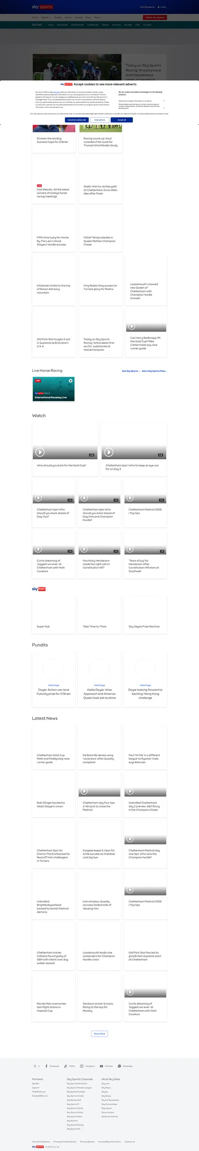Sky Sports — Racing (Logged Out)
