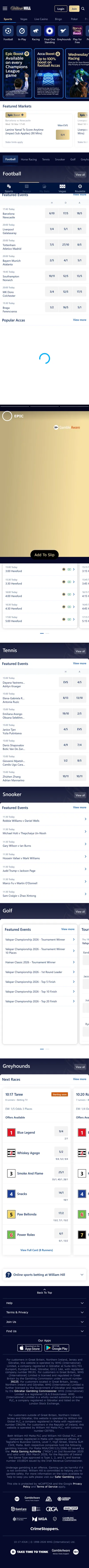 William Hill — Homepage