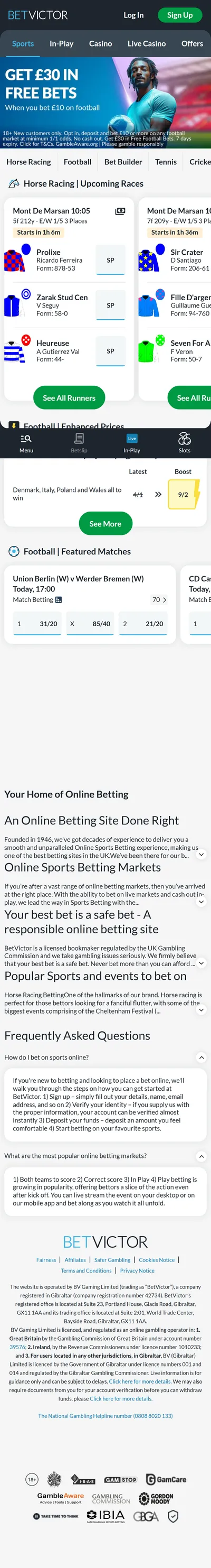 BetVictor — Homepage (2026-03-23)