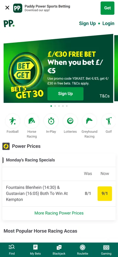 Paddy Power — Homepage (2026-03-23)