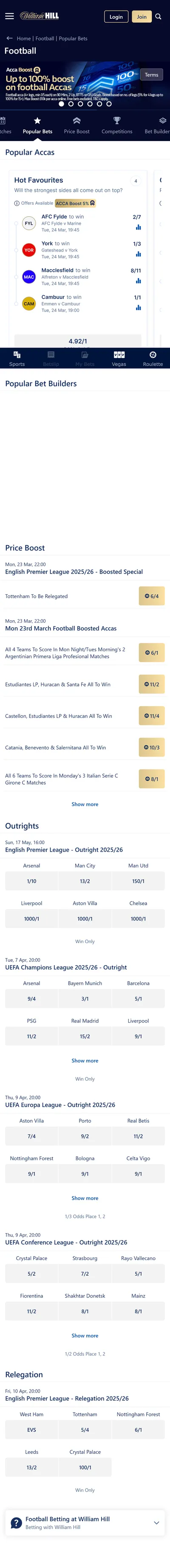 William Hill — Football