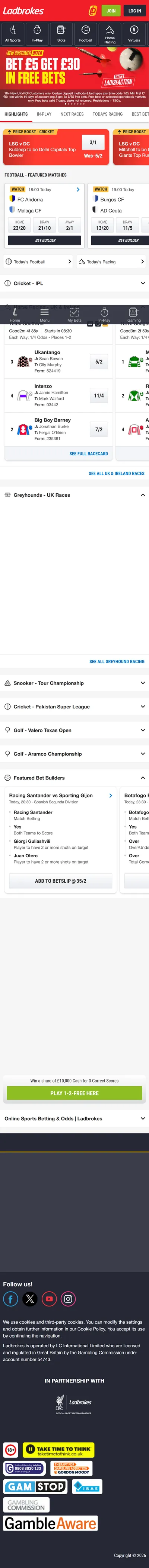 Ladbrokes — Homepage (2026-04-01)