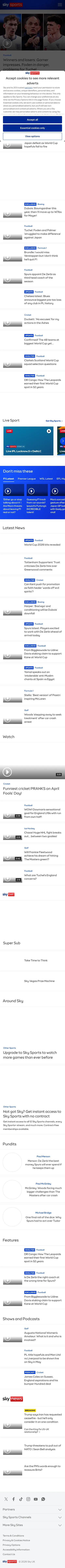 Sky Sports Homepage
