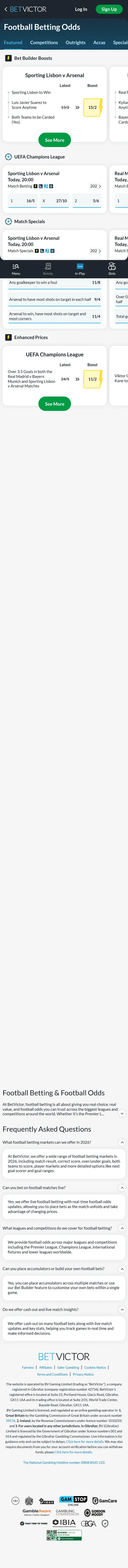 BetVictor — Football