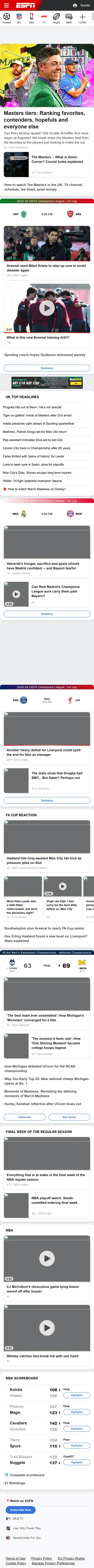 ESPN — Homepage