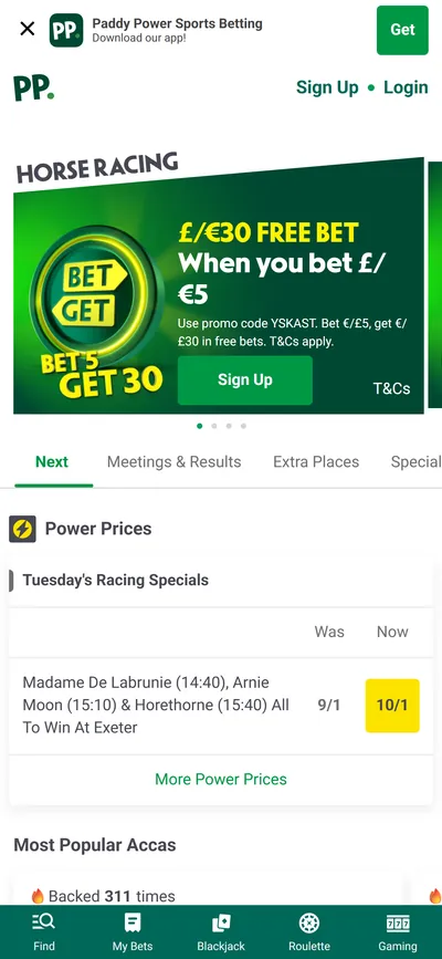 Paddy Power — Racing