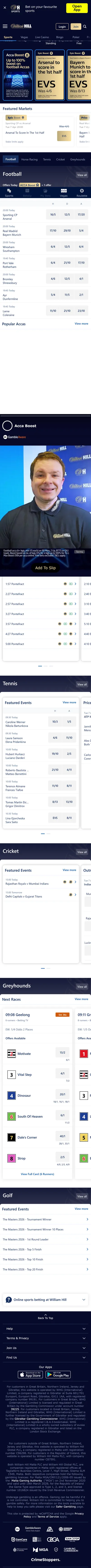 William Hill — Homepage